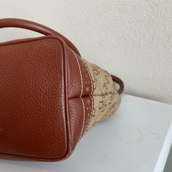 DOONEY & BOURKE Tan Signature Monogram Tote Shoulder Bag - Picture 8 of 12